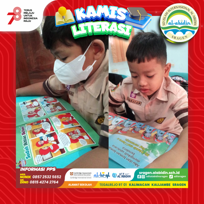  Kamis Literasi Membaca Dunia dan Menginspirasi di SDII Al Abidin Sragen