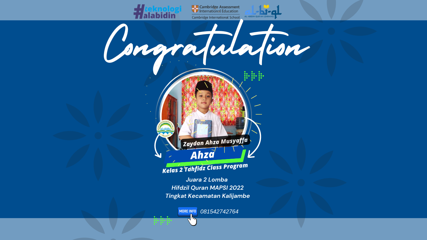 Ahza Masih Kelas 2 SD, Juara 2 Lomba Hifzdil Quran MAPSI 2022