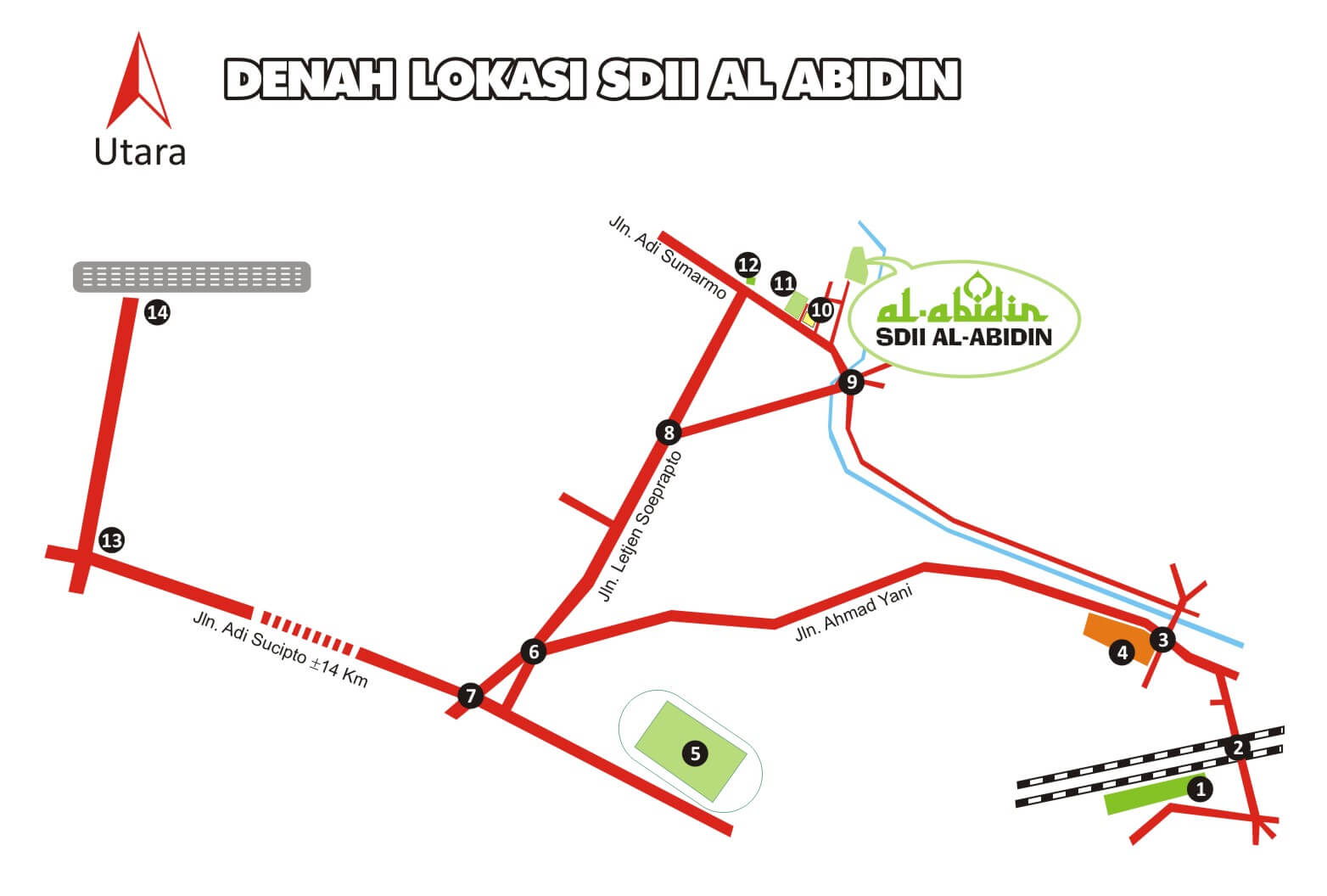 Denah lokasi SDII Al Abidin