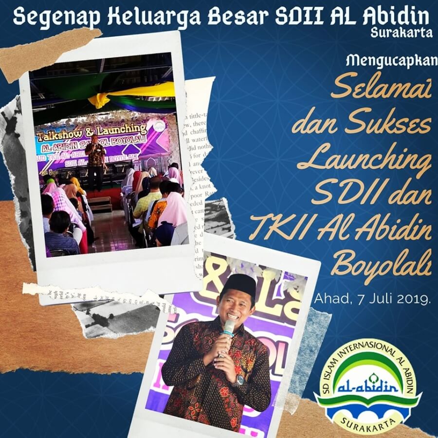 Launching SDII dan TKII Al Abidin Boyolali