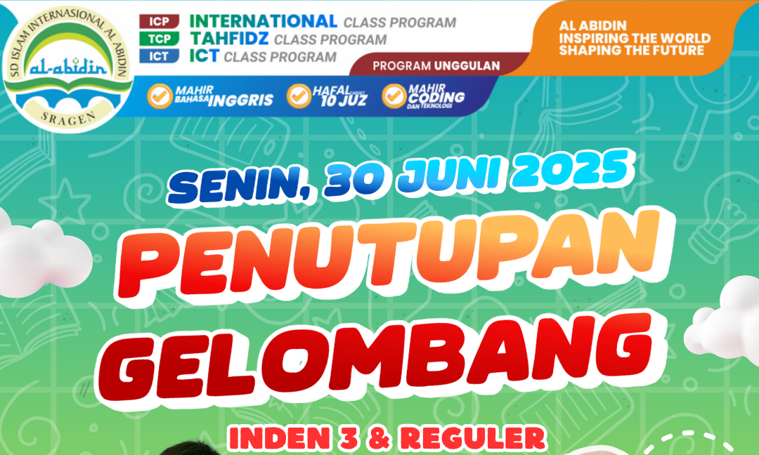 Hari terakhir! Senin, 30 Juni 2025 Penutupan Gelombang Reguler dan Inden 3!