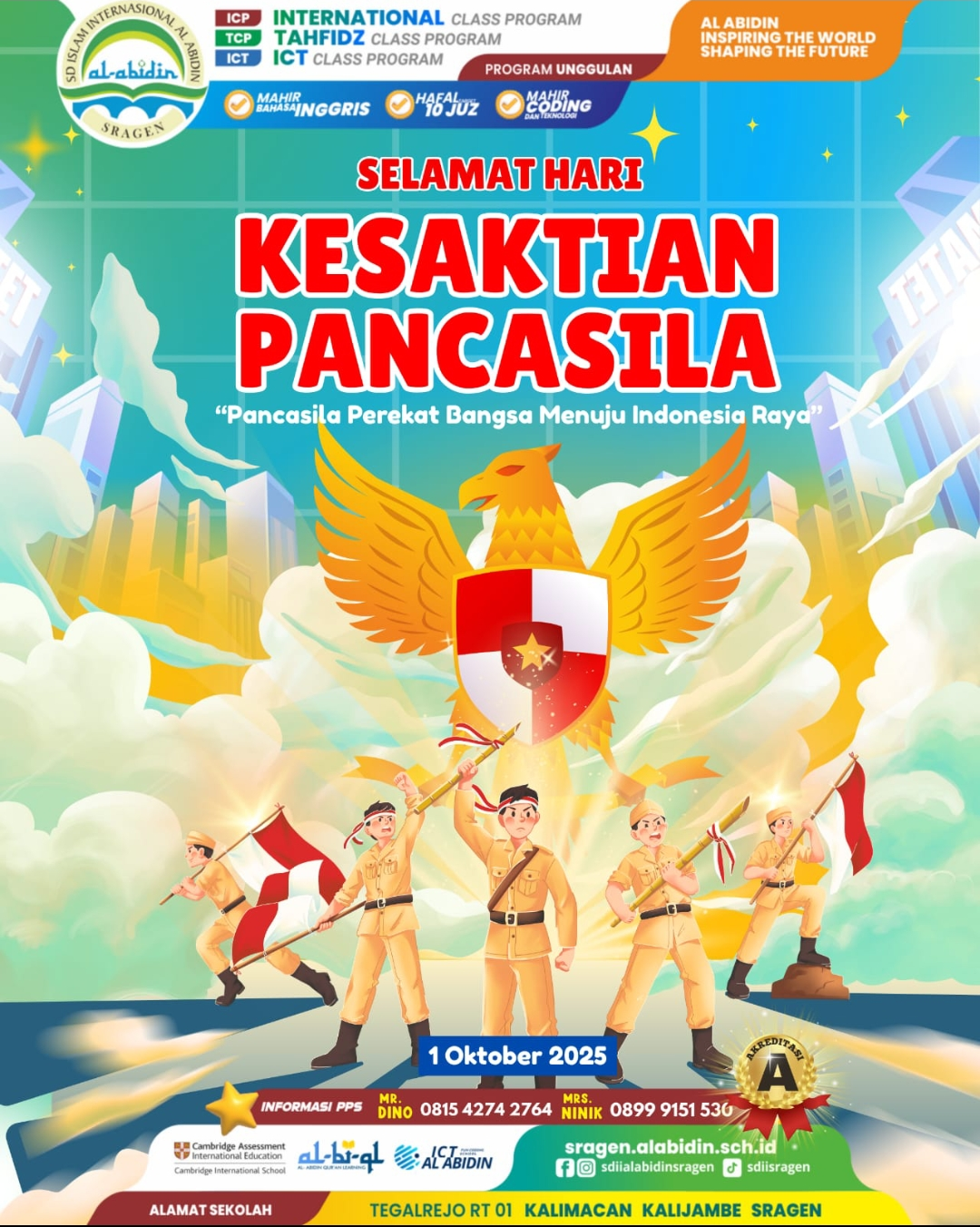 SDII Al Abidin Sragen memperingati Hari Kesaktian Pancasila