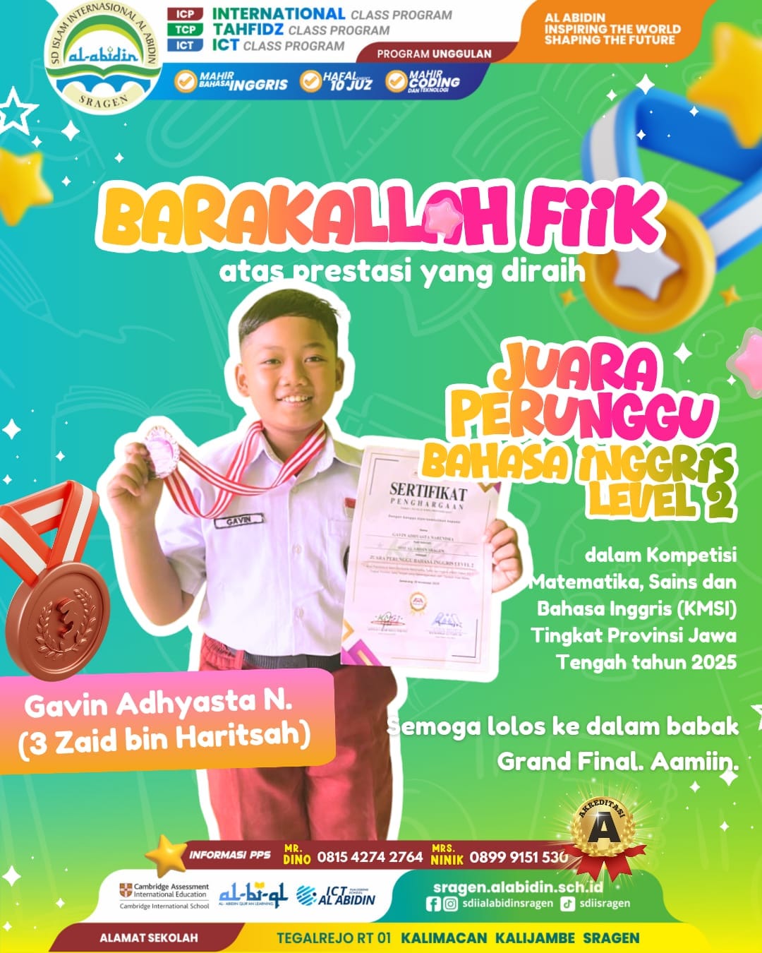 Al Abidin Berprestasi