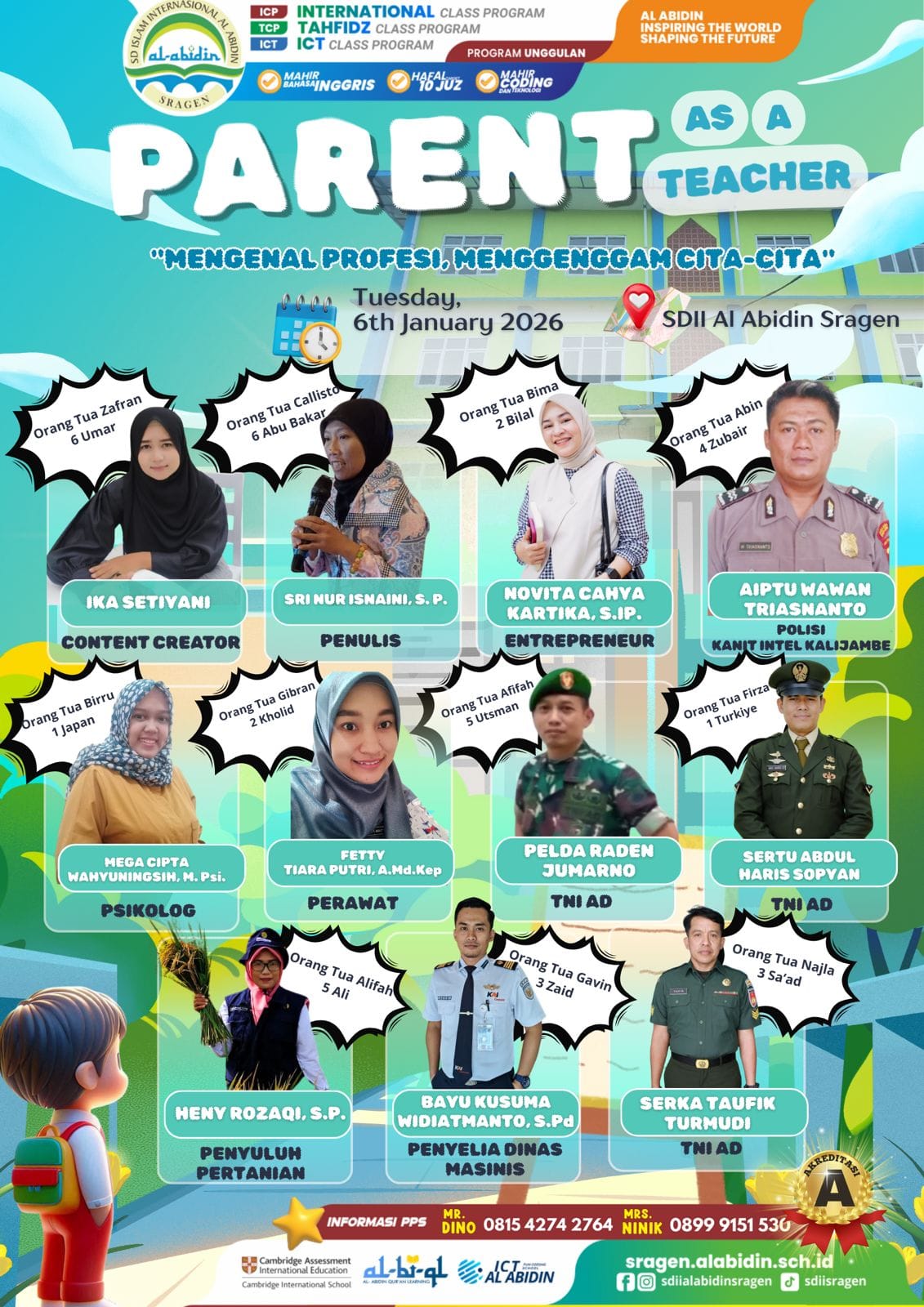 Parents as a Teacher : Mengenal Profesi, Menggenggam Cita-Cita