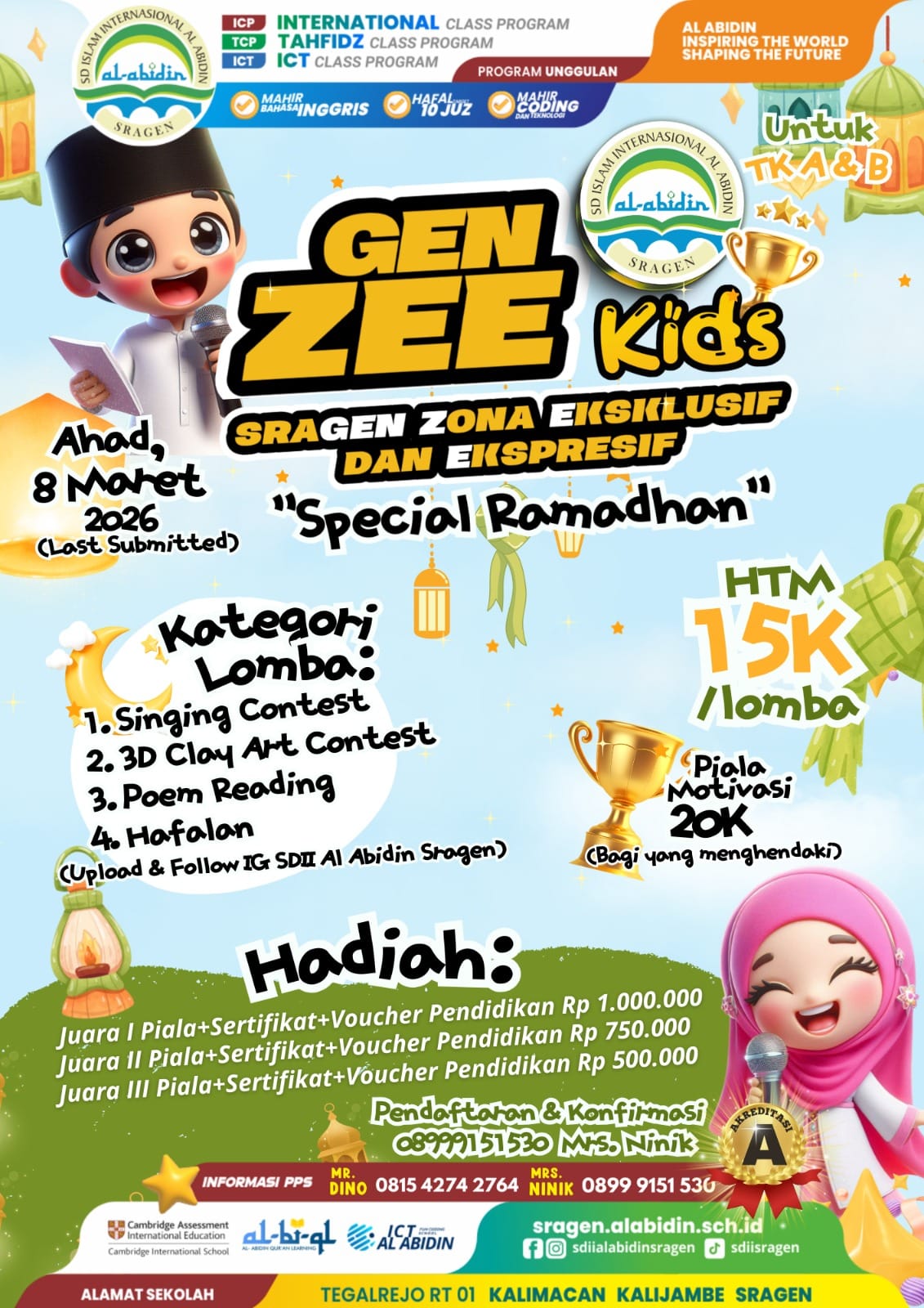 GEN ZEE Kids: Ajang Kreativitas Anak TK dalam Nuansa Ramadhan🌙