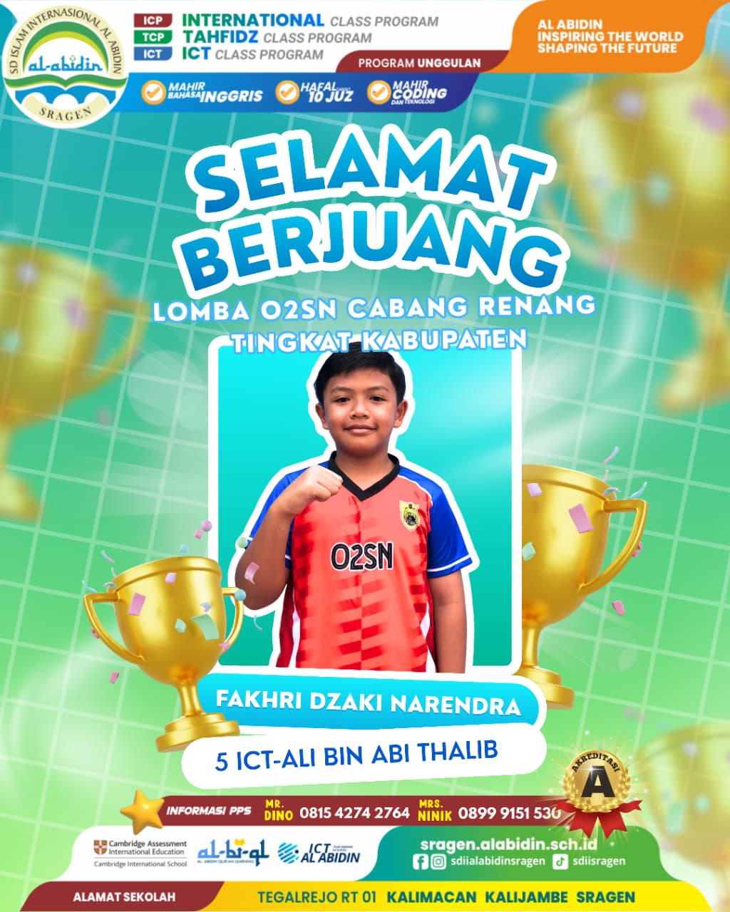 Mengukir Semangat Juang di O2SN Tingkat Kabupaten Sragen 🏊‍♂️